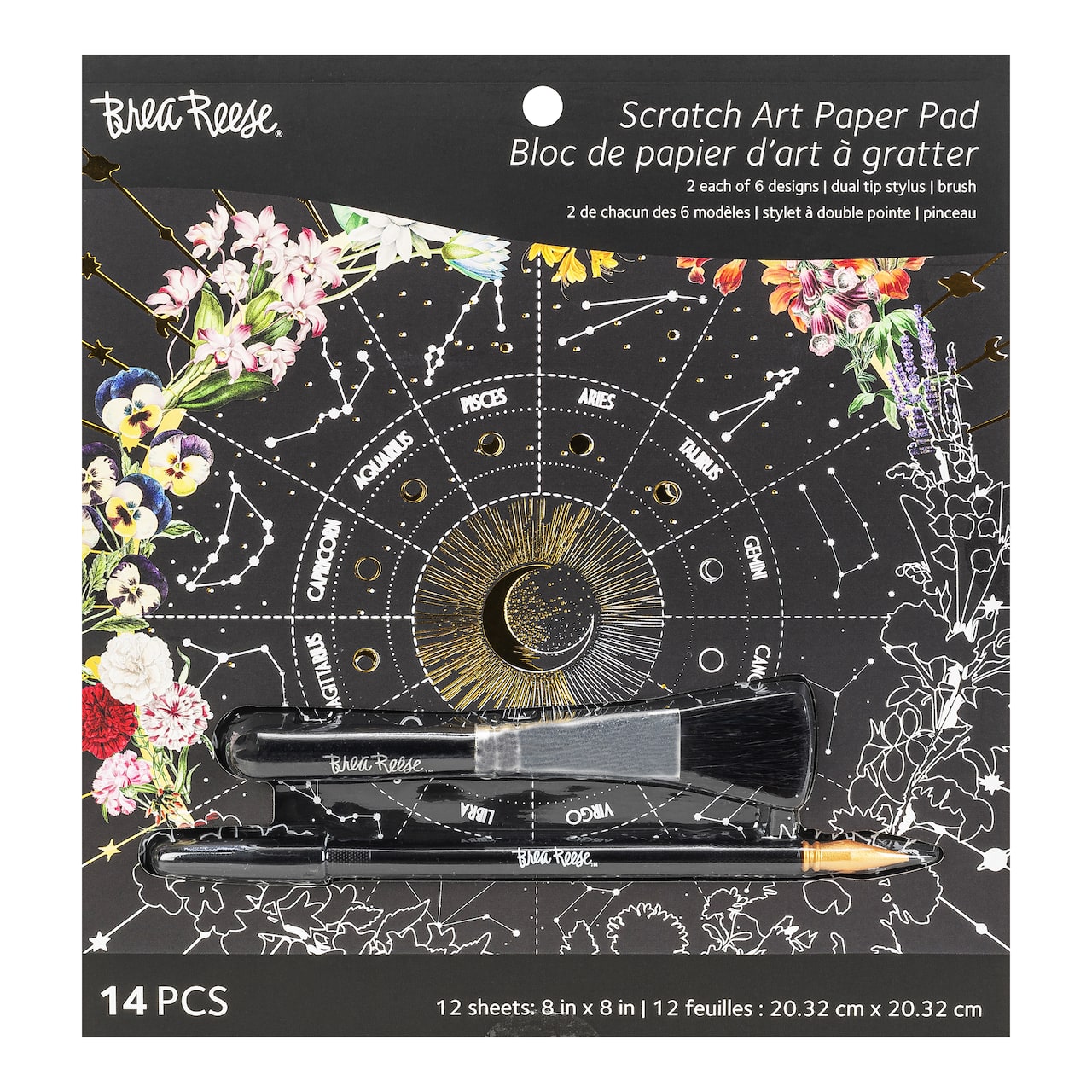 Brea Reese&#x2122; Celestial Scratch Art Paper Pad